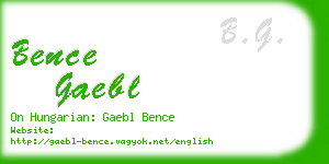 bence gaebl business card